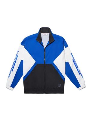 FILA Oma Track Jackets Black / White,Mens Clothing | CA.SMWOFB360